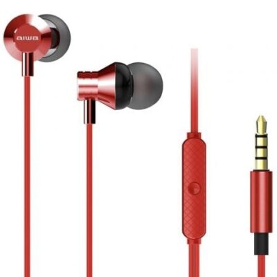 Auriculares Intrauditivos Aiwa ESTM-50RD/ con Micrófono/ Jack 3.5/ Rojos