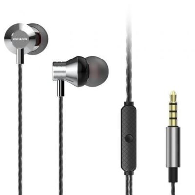 Auriculares Intrauditivos Aiwa ESTM-50SL/ con Micrófono/ Jack 3.5/ Plateados