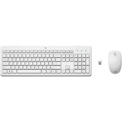 Teclado y Ratón Inalámbricos HP 230/ Blancos