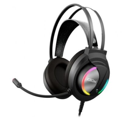 Auriculares Gaming con Micrófono Krom Kappa/ Jack 3.5/ USB 2.0/ Negros