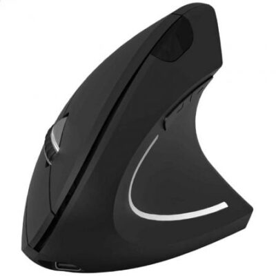 Ratón Ergonómico Inalámbrico por Bluetooth/ 2.4GHz Subblim Glide Vertical Ergo Dual Battery/ Batería Recargable/ Hasta 1600 DPI/ Negro