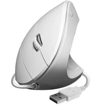 Ratón Ergonómico Subblim Glide Vertical Ergo Wired/ Hasta 1600 DPI/ Blanco