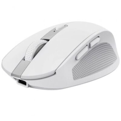 Ratón Inalámbrico por Bluetooth Trust Ozaa Compact Wireless/ Batería recargable/ Hasta 3200 DPI/ Blanco