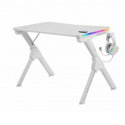Mars Gaming Mgdrgb Mesa Gaming Fibra De Carbono Acero Blanco