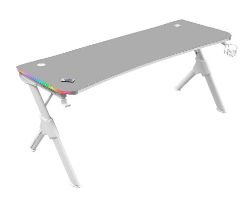 Mars Gaming Mgdxlrgbw Mesa Gaming Ergonomica Rgb Grande Blanco