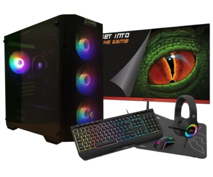 Zone Evil AMD Ryzen 5 4650G/16GB/2 Tb NVMe/Windows 11 Monitor 24  Teclado raton auriculares y alfombriila Ordenador GamingPC